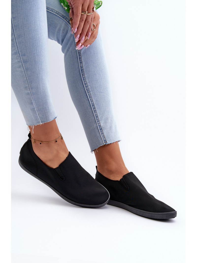 Women's Slip-On Black Trainers Sneakers Lovinia