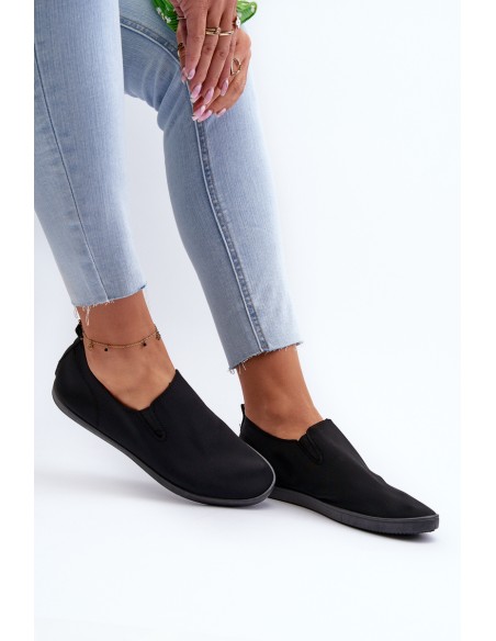 Women's Slip-On Black Trainers Sneakers Lovinia
