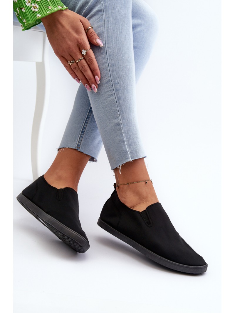 Women's Slip-On Black Trainers Sneakers Lovinia
