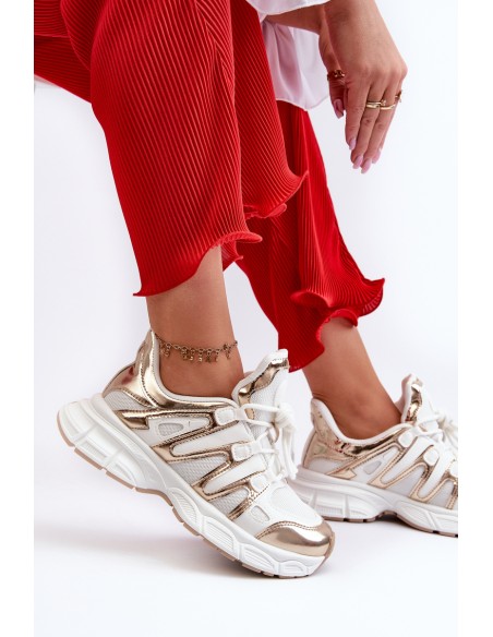 Women's sneakers on chunky sole white Ellerai