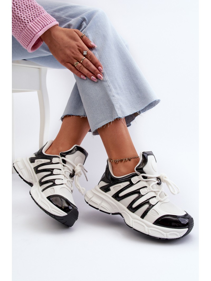 Women's sneakers on chunky sole white Ellerai