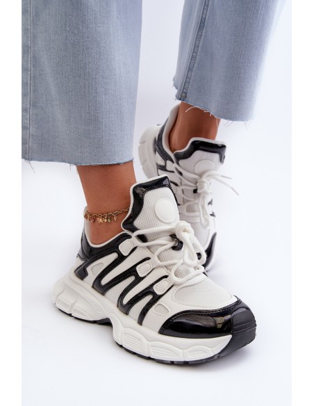 Women's sneakers on chunky sole white Ellerai