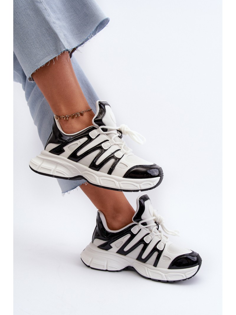 Women's sneakers on chunky sole white Ellerai