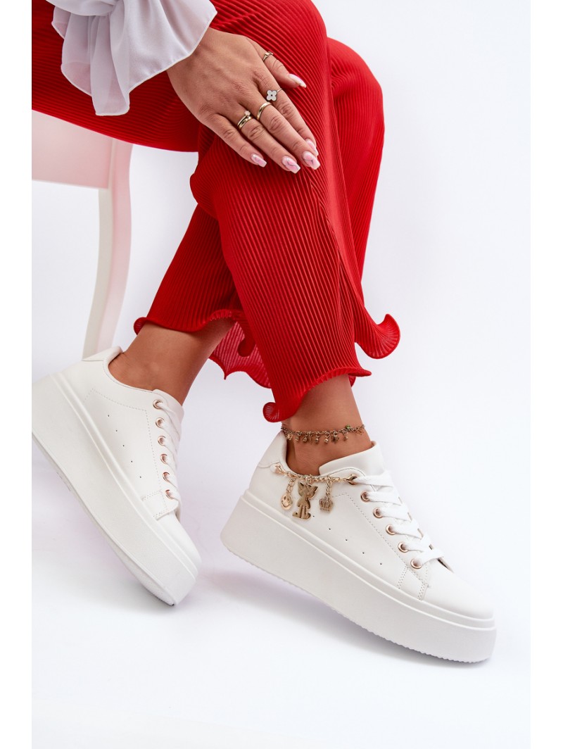 Women's Sneakers with Decoration White Celedria