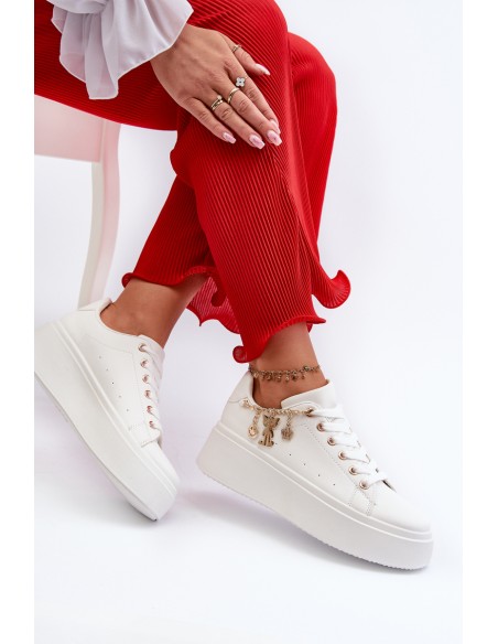 Women's Sneakers with Decoration White Celedria
