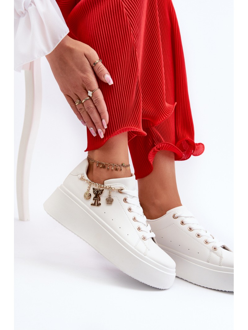 Women's Sneakers with Decoration White Celedria