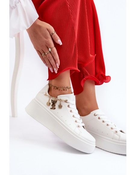 Women's Sneakers with Decoration White Celedria