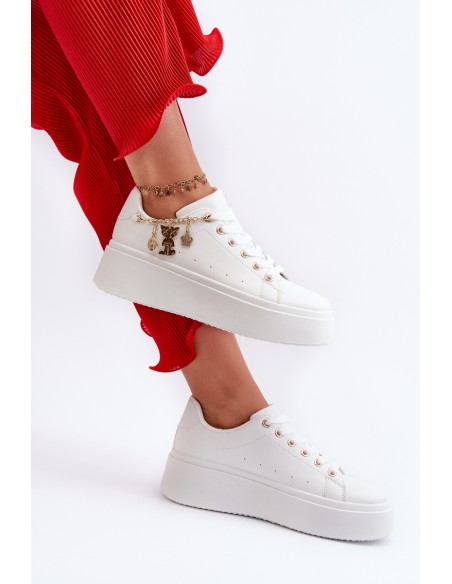 Women's Sneakers with Decoration White Celedria