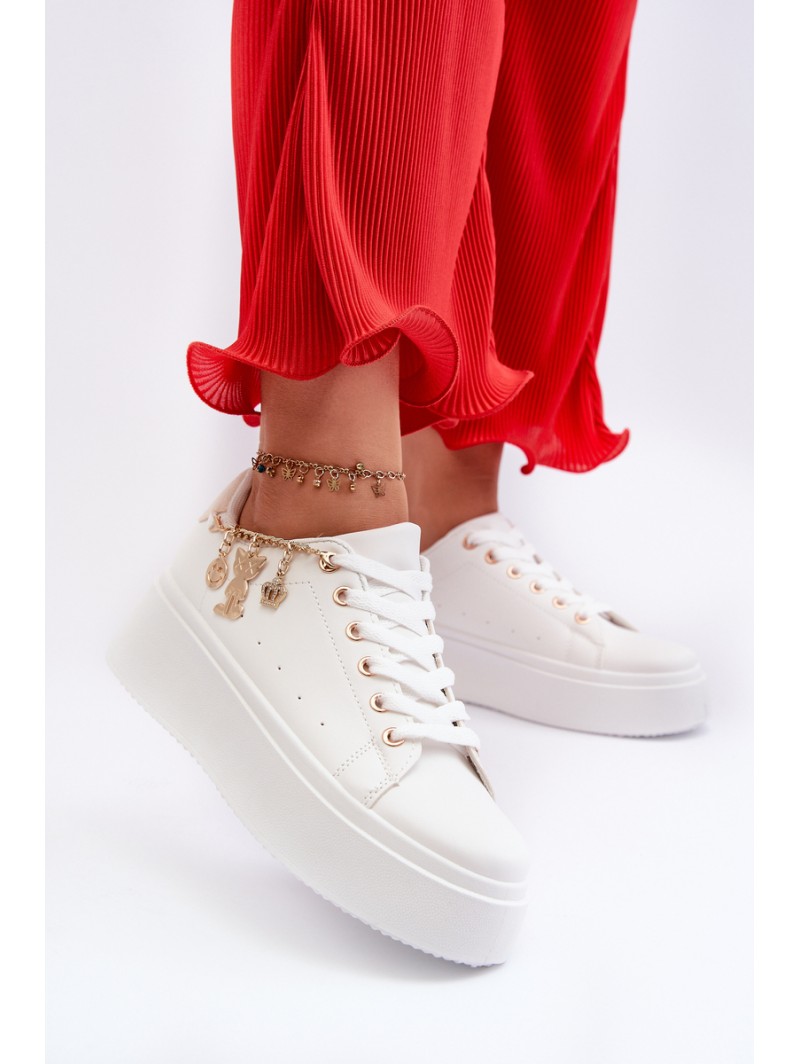 Women's Sneakers with Decoration White Celedria