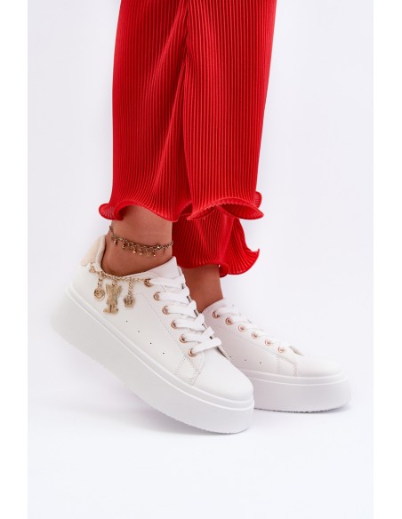 Women's Sneakers with Decoration White Celedria
