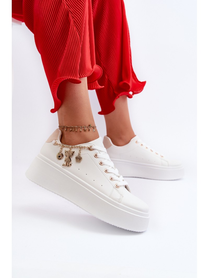 Women's Sneakers with Decoration White Celedria