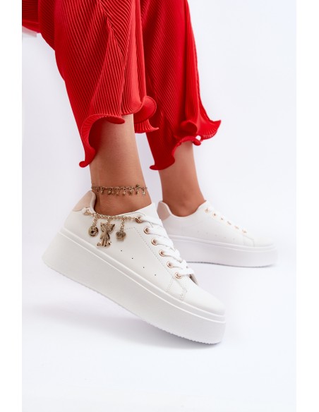 Women's Sneakers with Decoration White Celedria