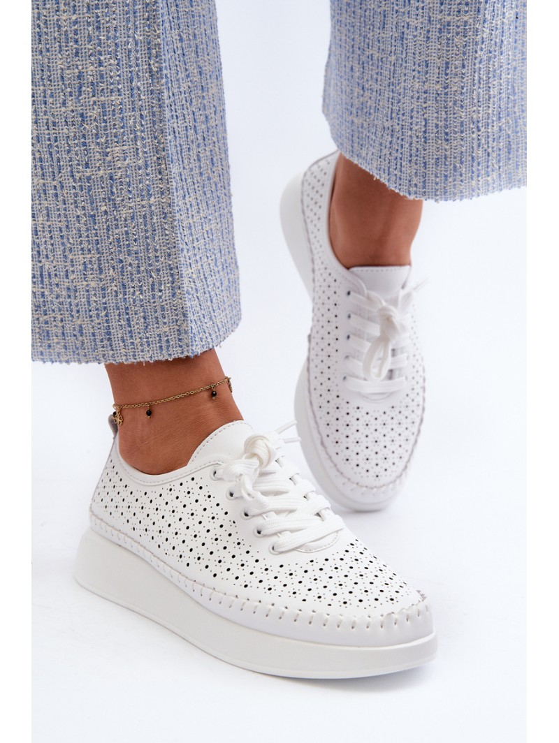 White Leather Platform Sneakers S.Barski LR278