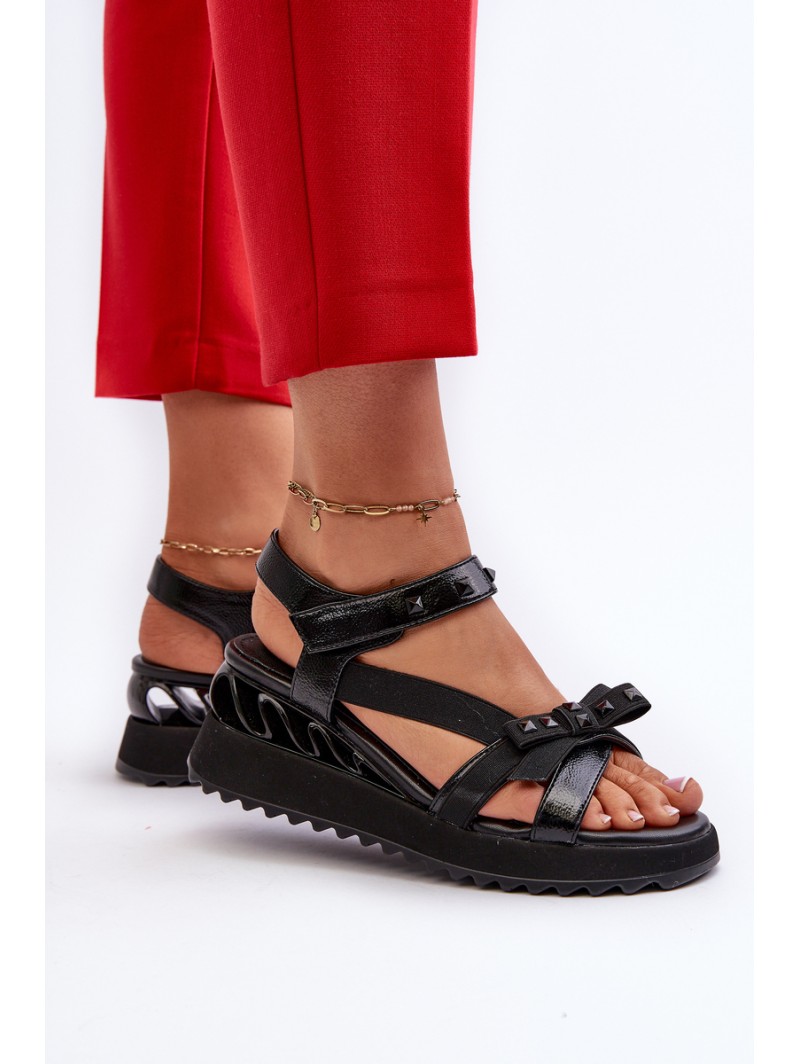 Women's Sandals with Bow D&A CR956 Black