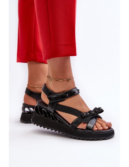 Women's Sandals with Bow D&A CR956 Black