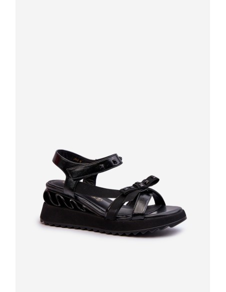 Women's Sandals with Bow D&A CR956 Black