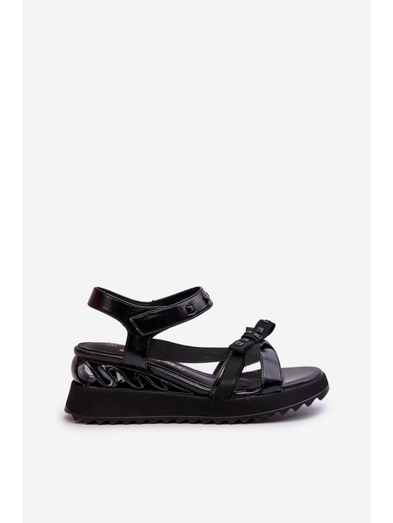 Women's Sandals with Bow D&A CR956 Black