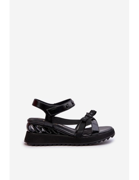 Women's Sandals with Bow D&A CR956 Black