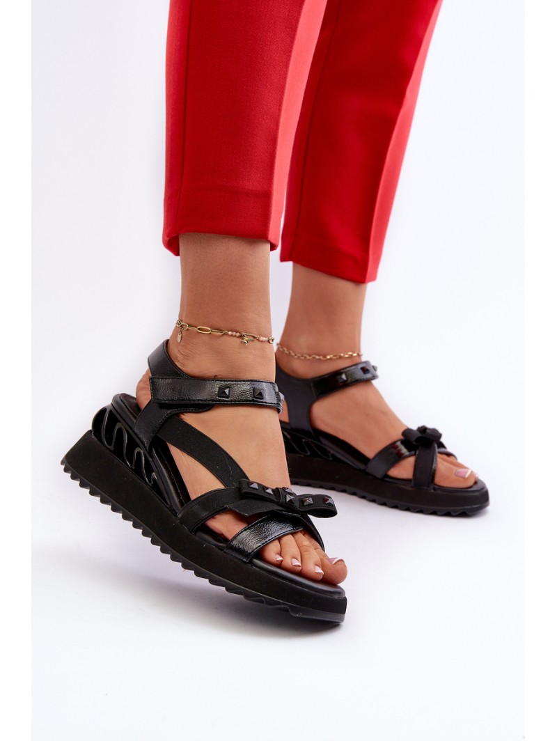 Women's Sandals with Bow D&A CR956 Black