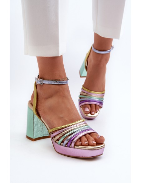 Women's Sandals with Heel D&A CR920 Multicolor