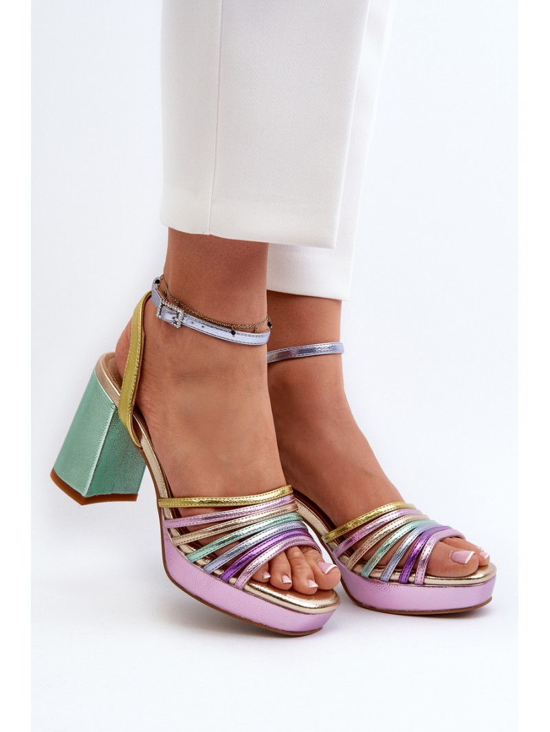Women's Sandals with Heel D&A CR920 Multicolor
