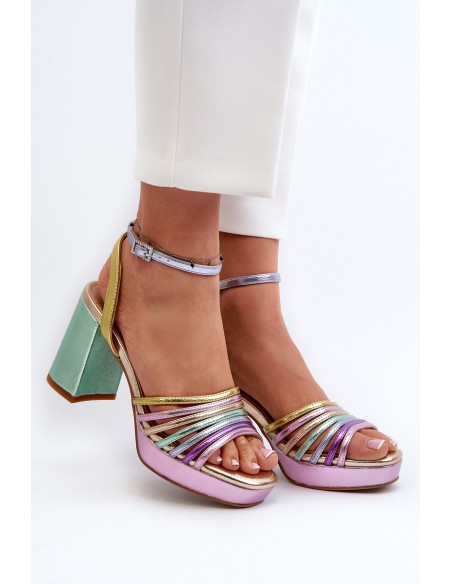 Women's Sandals with Heel D&A CR920 Multicolor