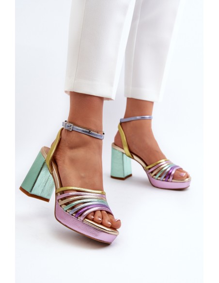 Women's Sandals with Heel D&A CR920 Multicolor