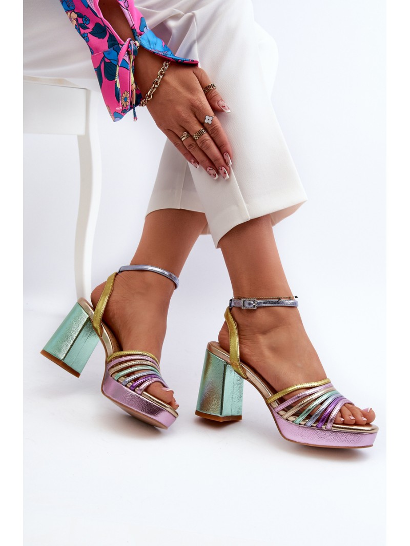 Women's Sandals with Heel D&A CR920 Multicolor