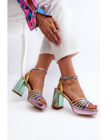 Women's Sandals with Heel D&A CR920 Multicolor