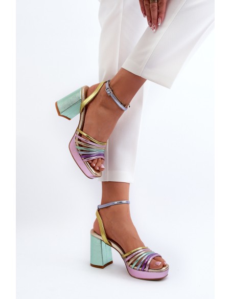 Women's Sandals with Heel D&A CR920 Multicolor
