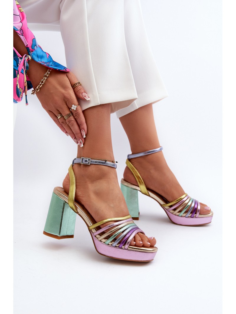 Women's Sandals with Heel D&A CR920 Multicolor