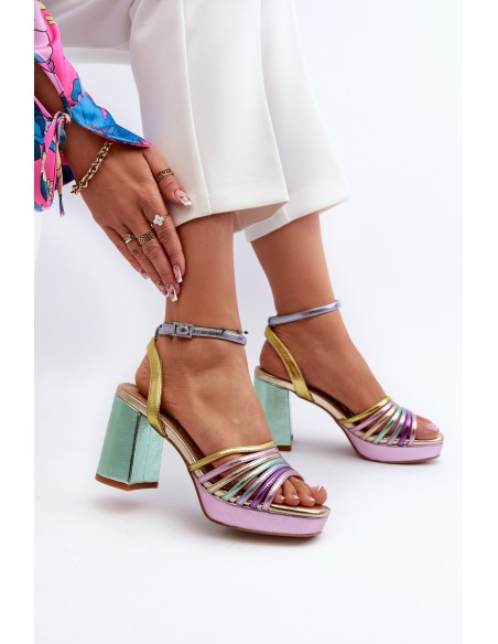 Women's Sandals with Heel D&A CR920 Multicolor