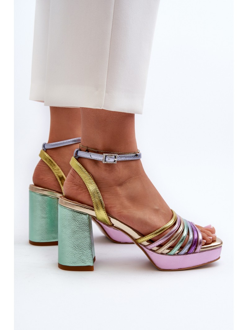 Women's Sandals with Heel D&A CR920 Multicolor