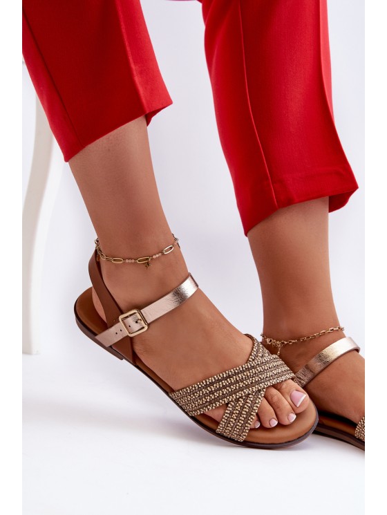 Women's Flat Sandals S.Barski MY923 Brown 2