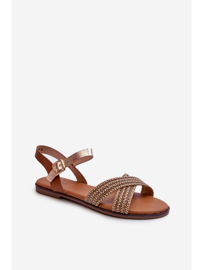 Women's Flat Sandals S.Barski MY923 Brown