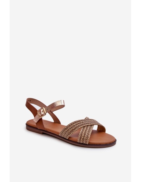 Women's Flat Sandals S.Barski MY923 Brown