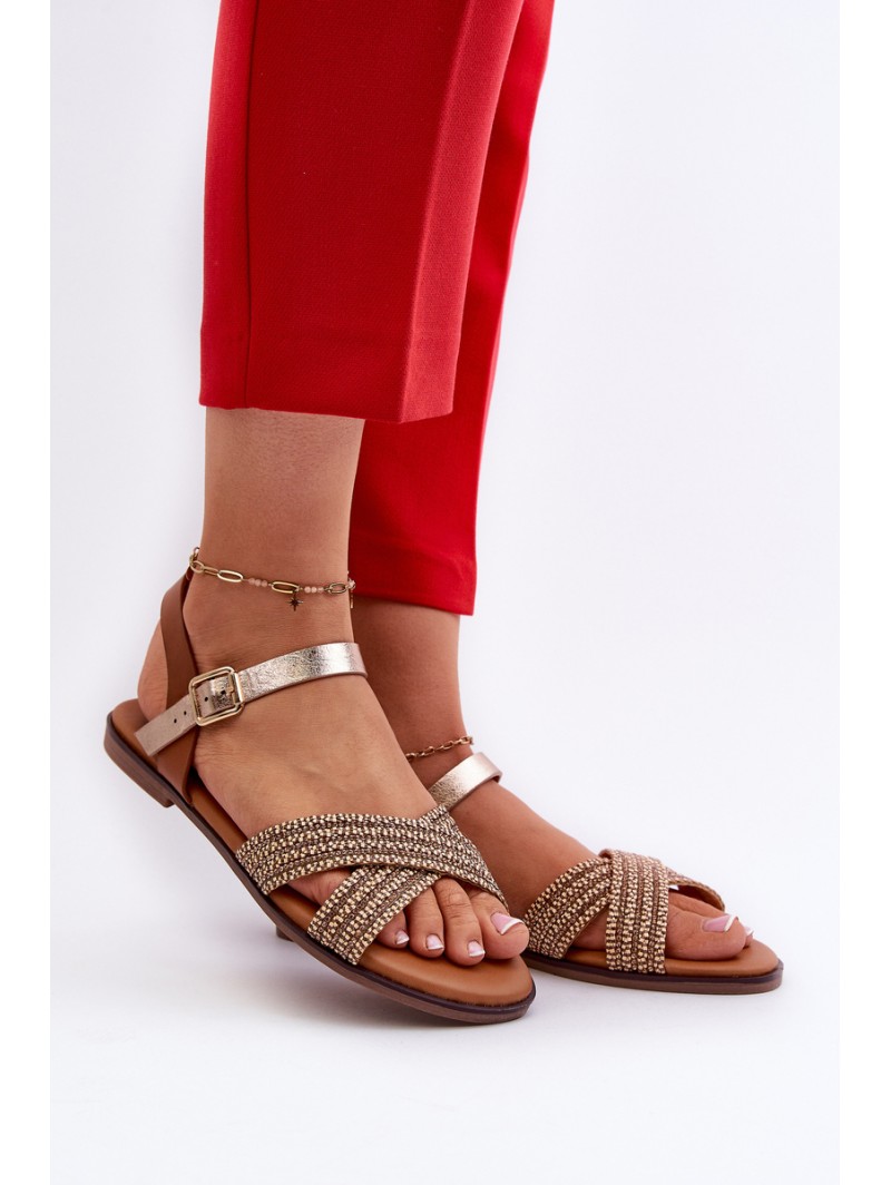 Women's Flat Sandals S.Barski MY923 Brown