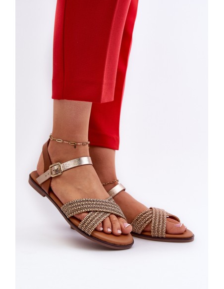 Women's Flat Sandals S.Barski MY923 Brown