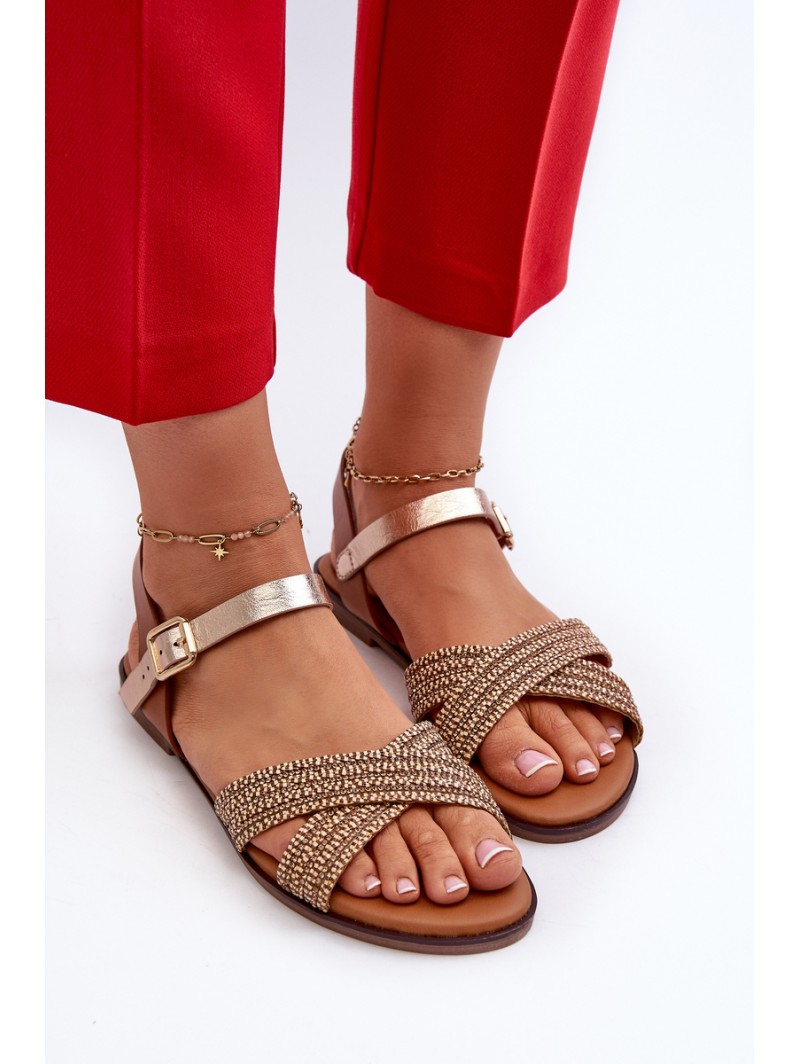 Women's Flat Sandals S.Barski MY923 Brown