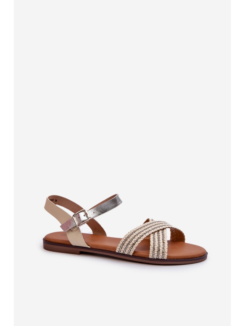Flat Women's Sandals S.Barski MY923 Beige
