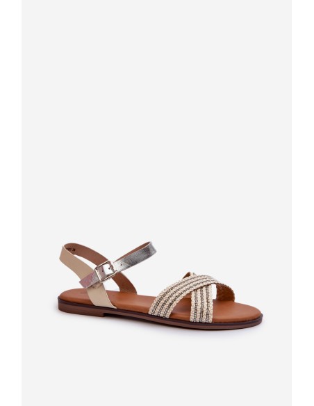 Flat Women's Sandals S.Barski MY923 Beige