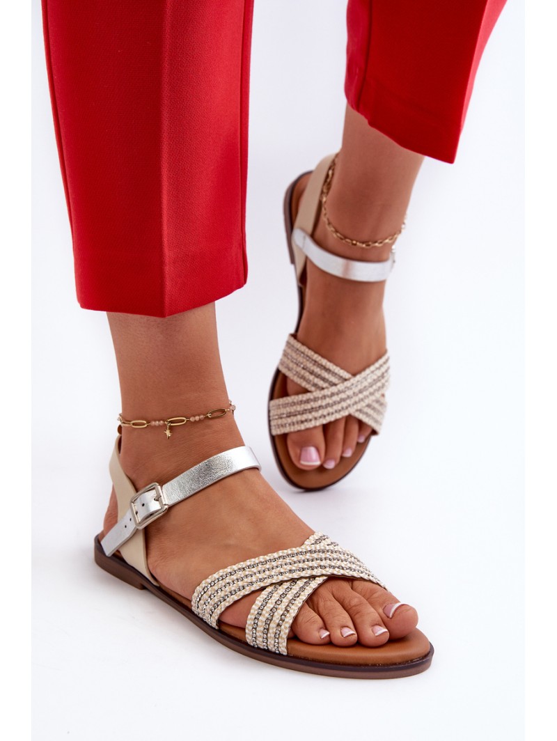 Flat Women's Sandals S.Barski MY923 Beige