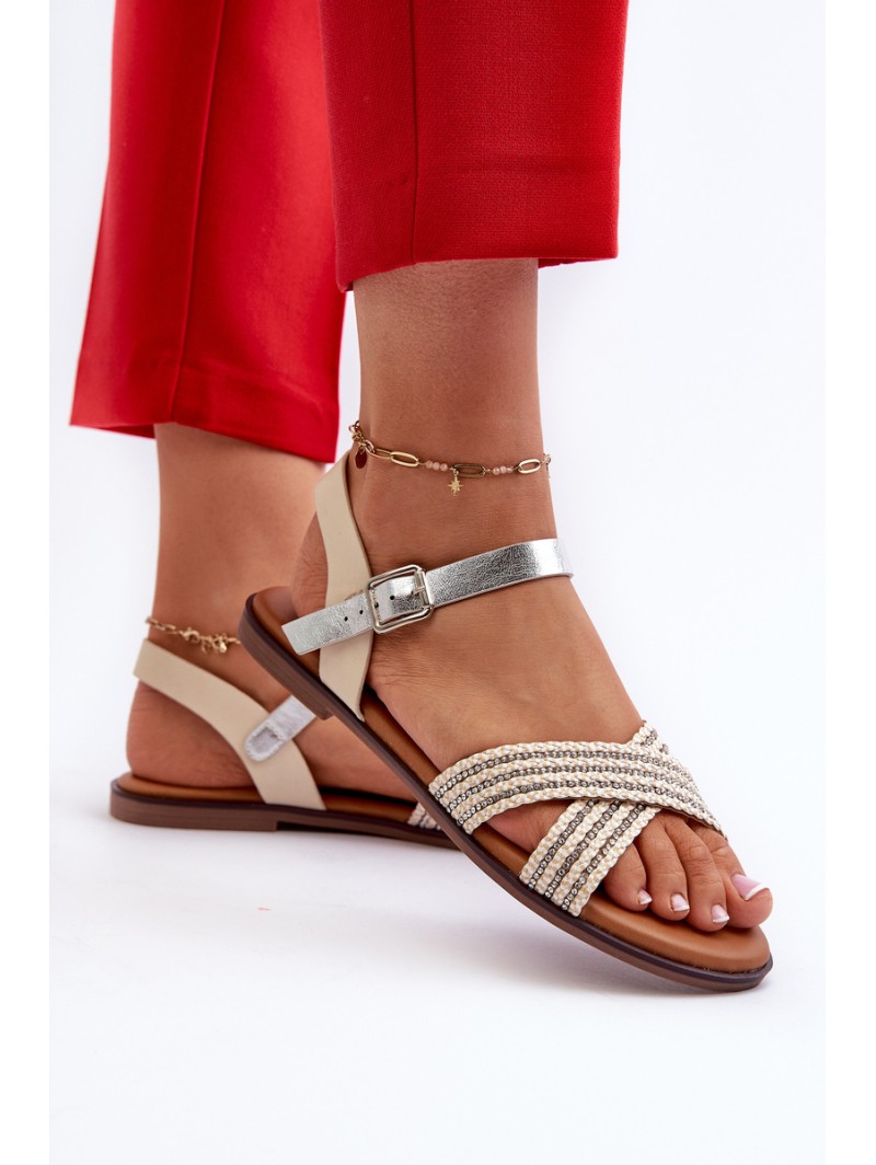 Flat Women's Sandals S.Barski MY923 Beige
