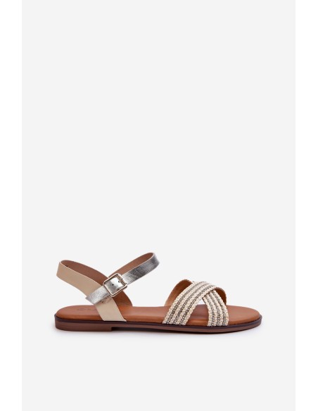 Flat Women's Sandals S.Barski MY923 Beige