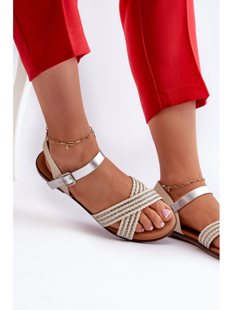 Flat Women's Sandals S.Barski MY923 Beige
