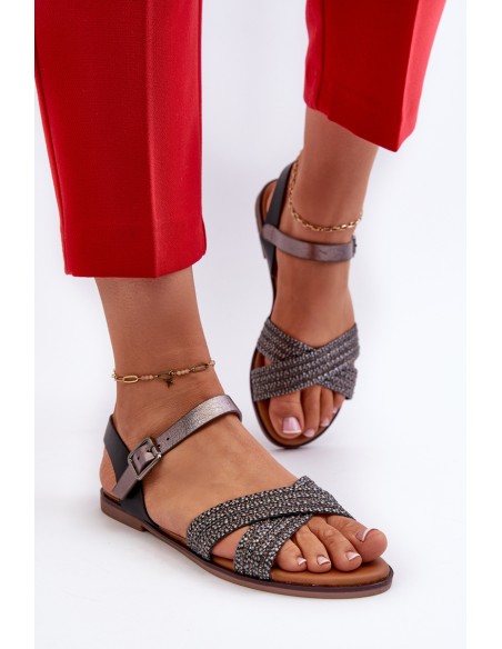 Flat Women's Sandals S.Barski MY923 Black