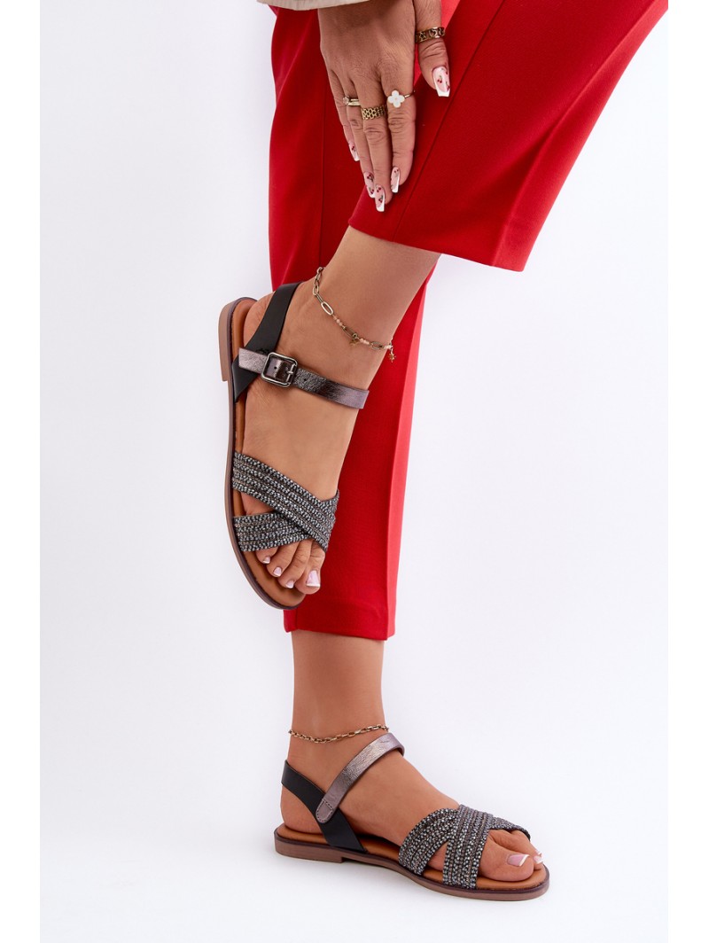 Flat Women's Sandals S.Barski MY923 Black