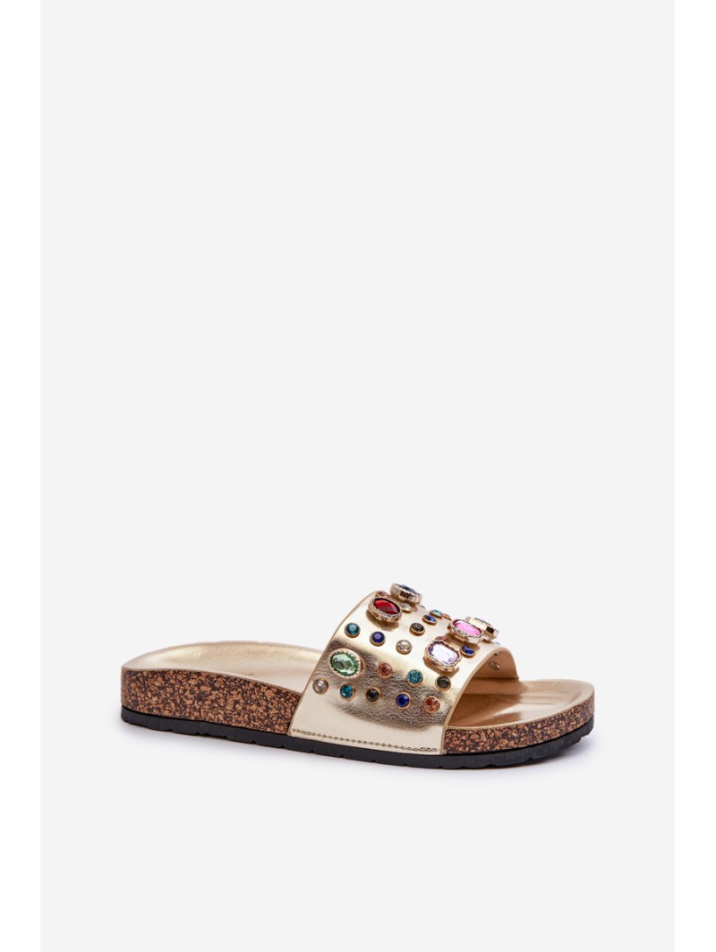 Women's Sandals With Decorations S.Barski MY122 Gold