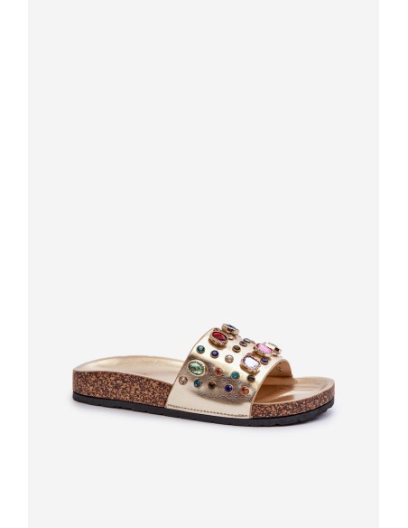 Women's Sandals With Decorations S.Barski MY122 Gold