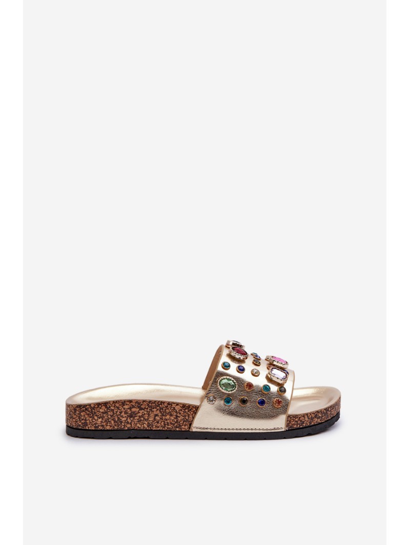 Women's Sandals With Decorations S.Barski MY122 Gold
